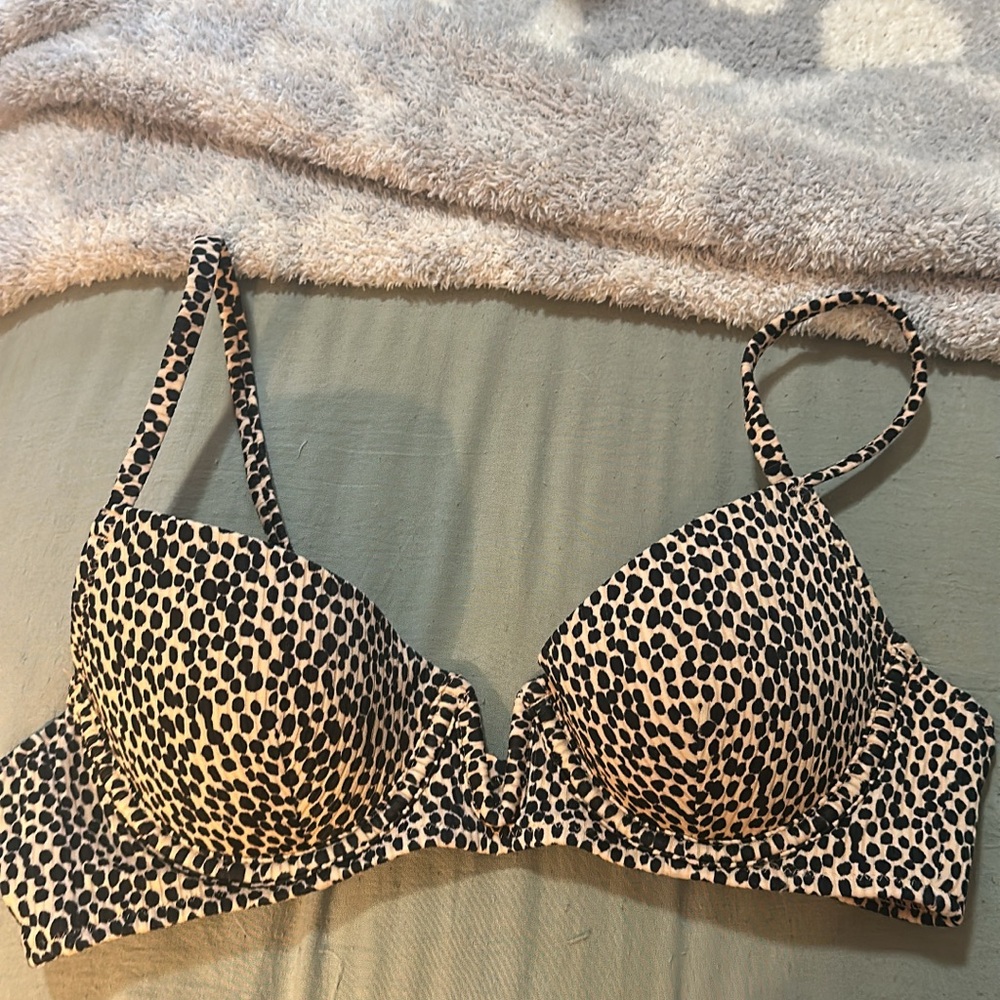 Leopard Print Bikini Top